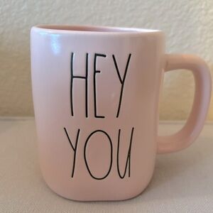 Rae Dunn Light Pink Hey You Mug